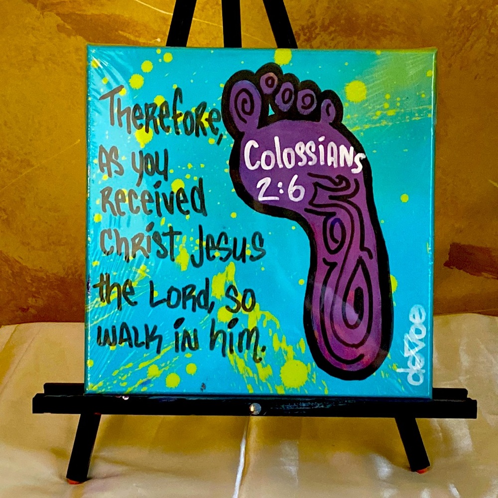 12x12 newly painted Original Canvas Art by “devoe”. Hand painted. Only one.